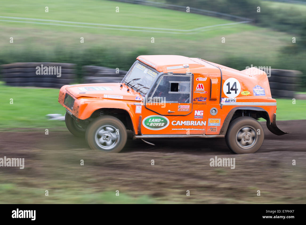 A rally car takes to the track at Rallyday at Castle Combe Stock Photo ...