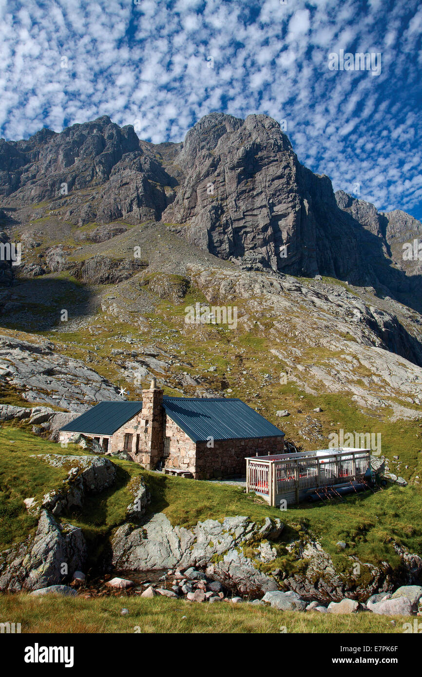 Ben Nevis North Face and the Charles Inglis Clark Memorial Hut (CIC Hut), Lochaber Stock Photo