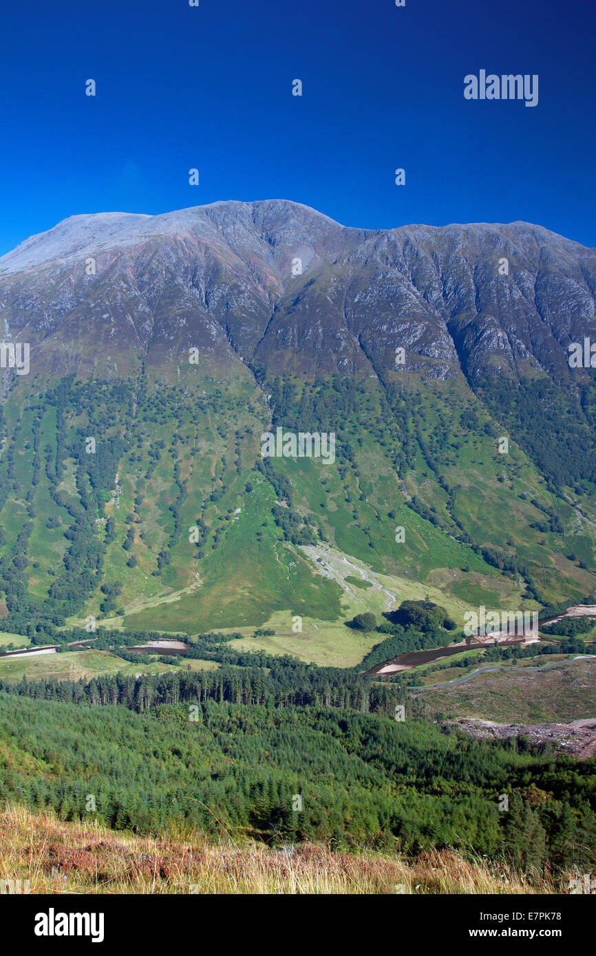 Glen Nevis and Ben Nevis from Dun Deardail, Lochaber Stock Photo Alamy