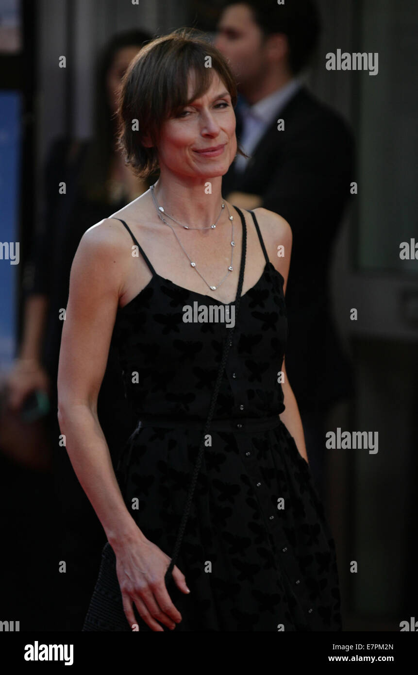 London, UK, 22nd September 2014: Amelia Bullmore attends the What we did on our holiday film premiere at the Odeon West End, Lei Stock Photo