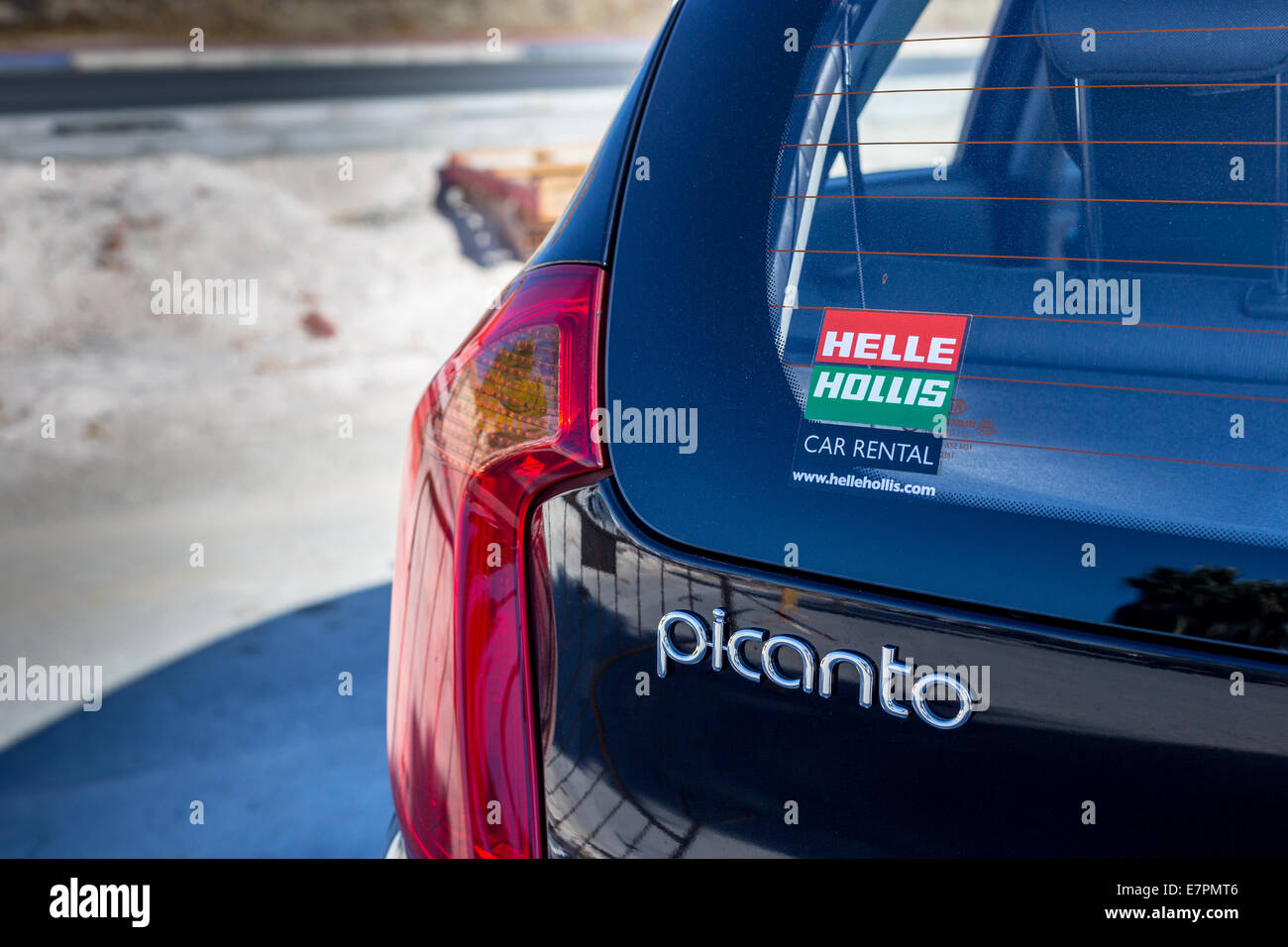 A Kia Picanto rental car. Rented by Helle Hollis car hire in Malaga, Costa Del Sol Stock Photo