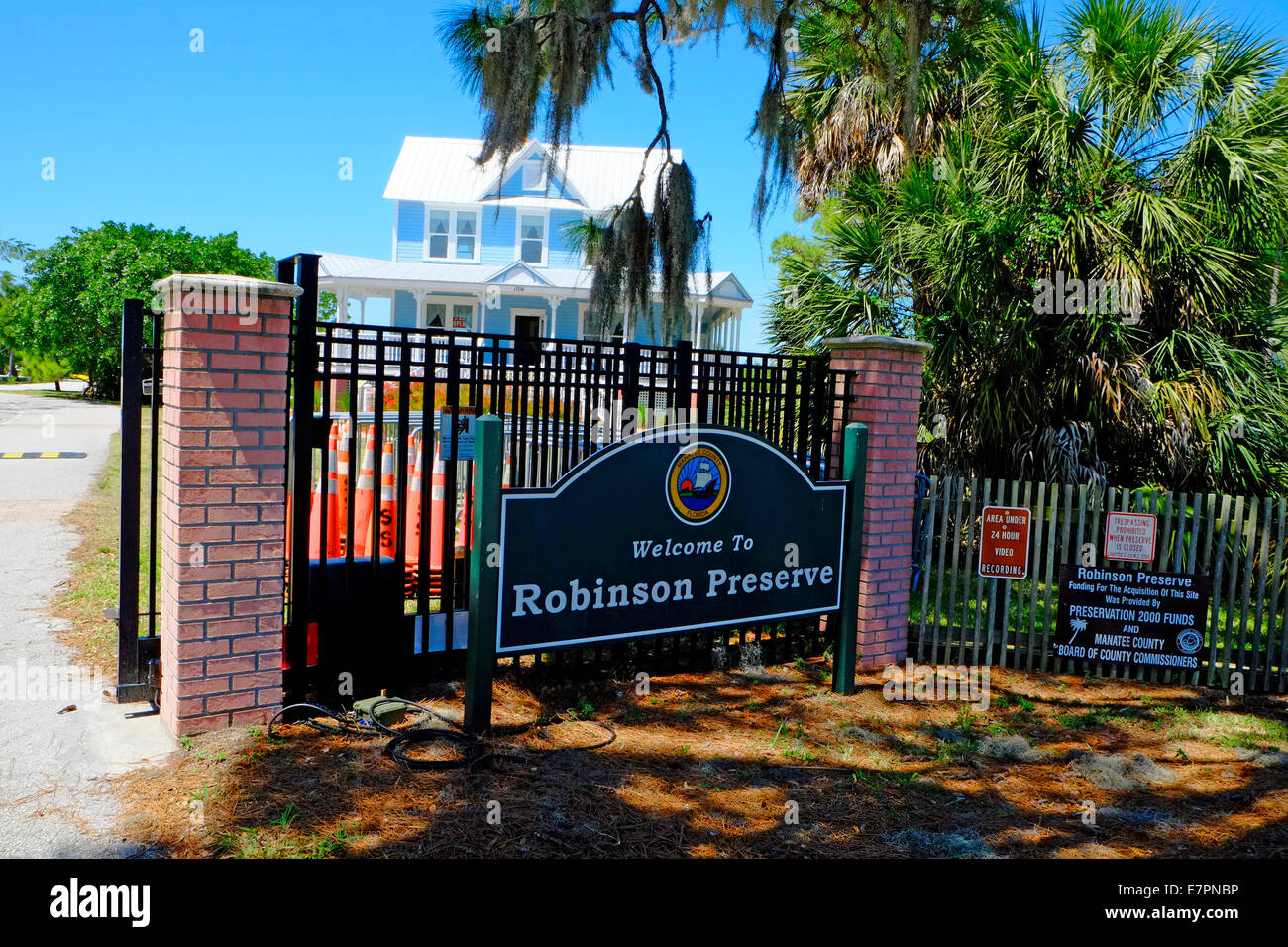 Entrance Robinson Preserve Nature Bradenton Florida FL US USA Stock