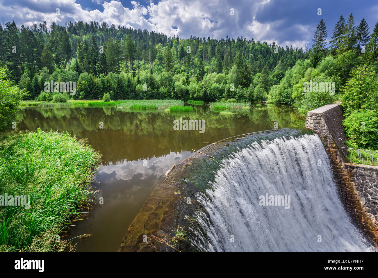 Waterfall in the mountains Stock Photo - Alamy