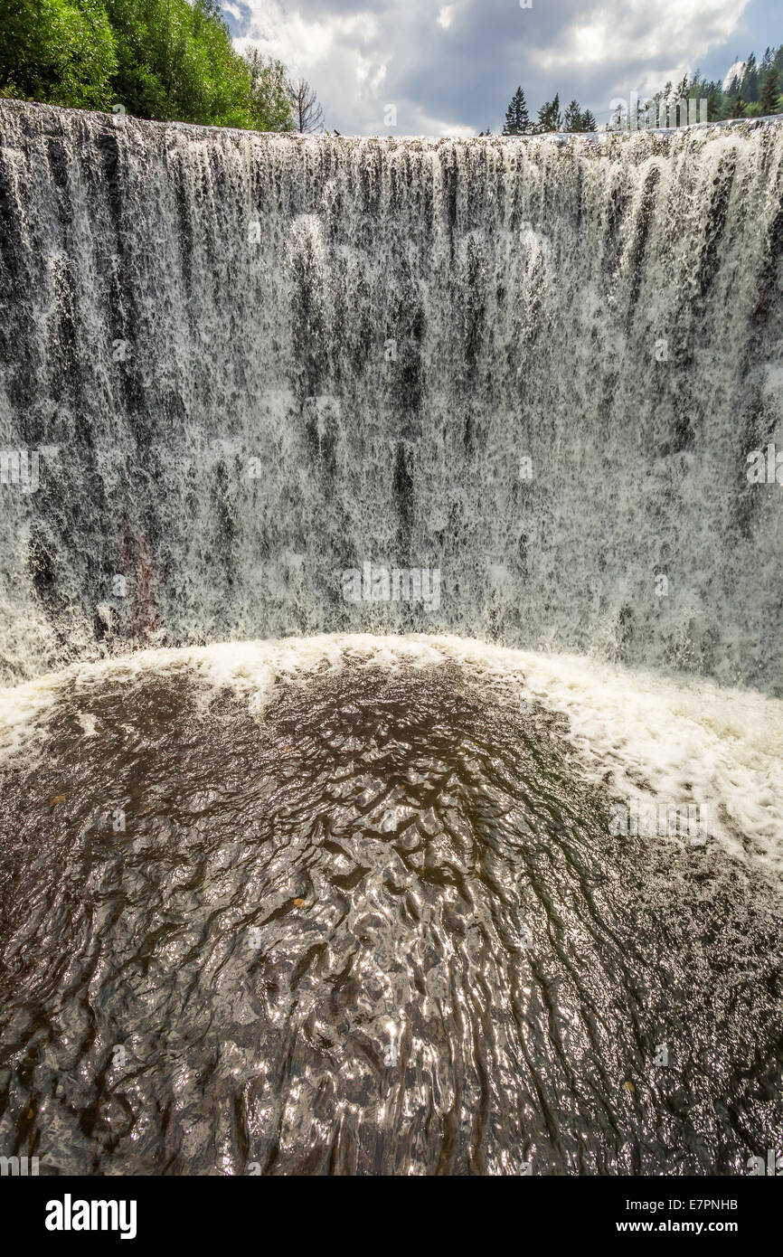 Waterfall creates a small pond Stock Photo - Alamy