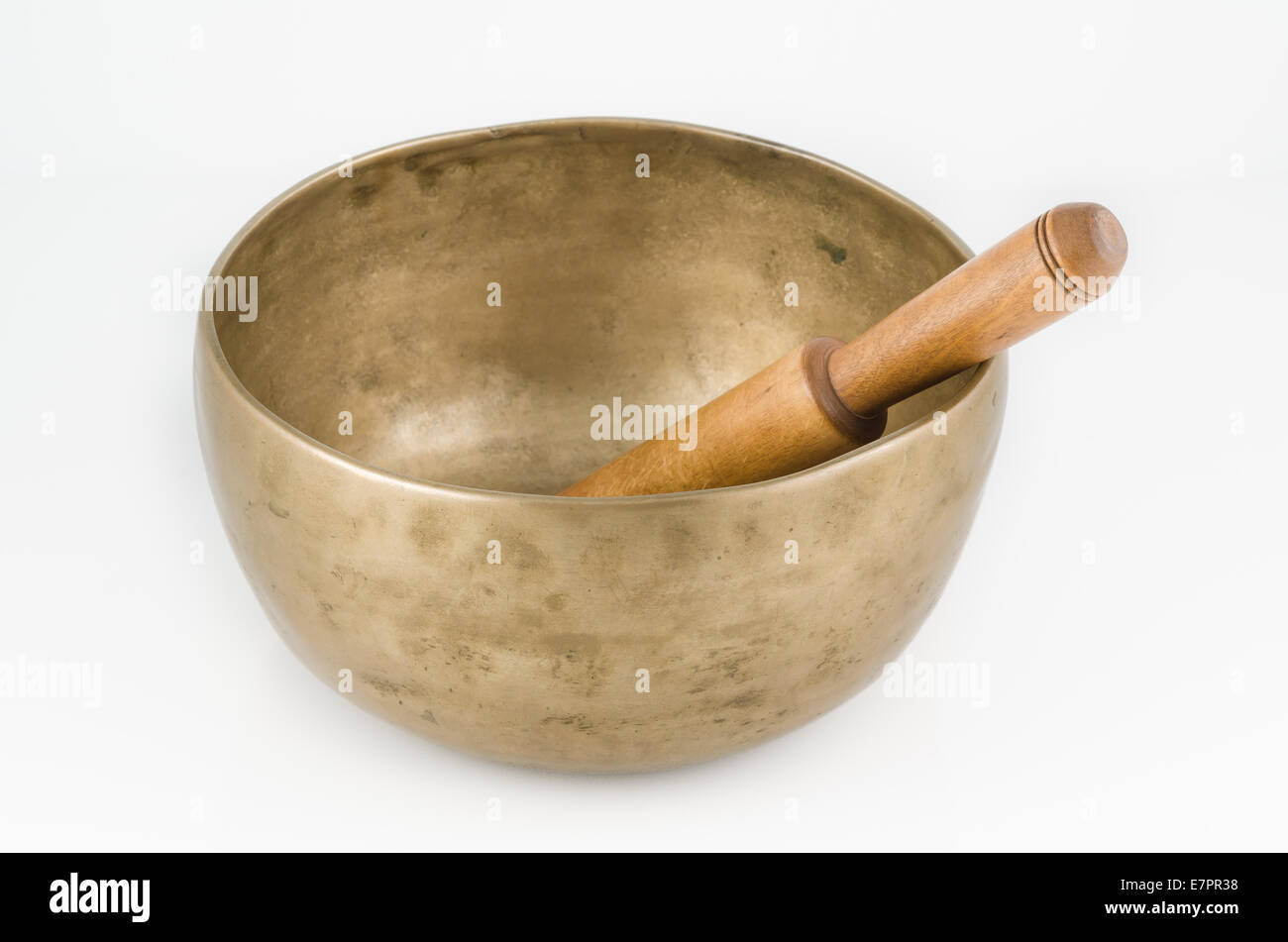 Singing Bowl and Ringing Stick Stock Photo Alamy