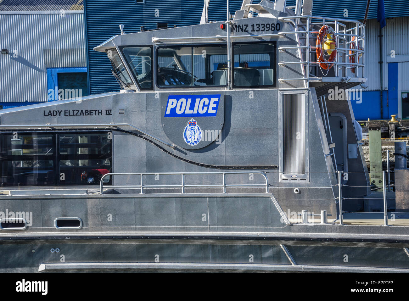 police boat Wellington New Zealand Stock Photo