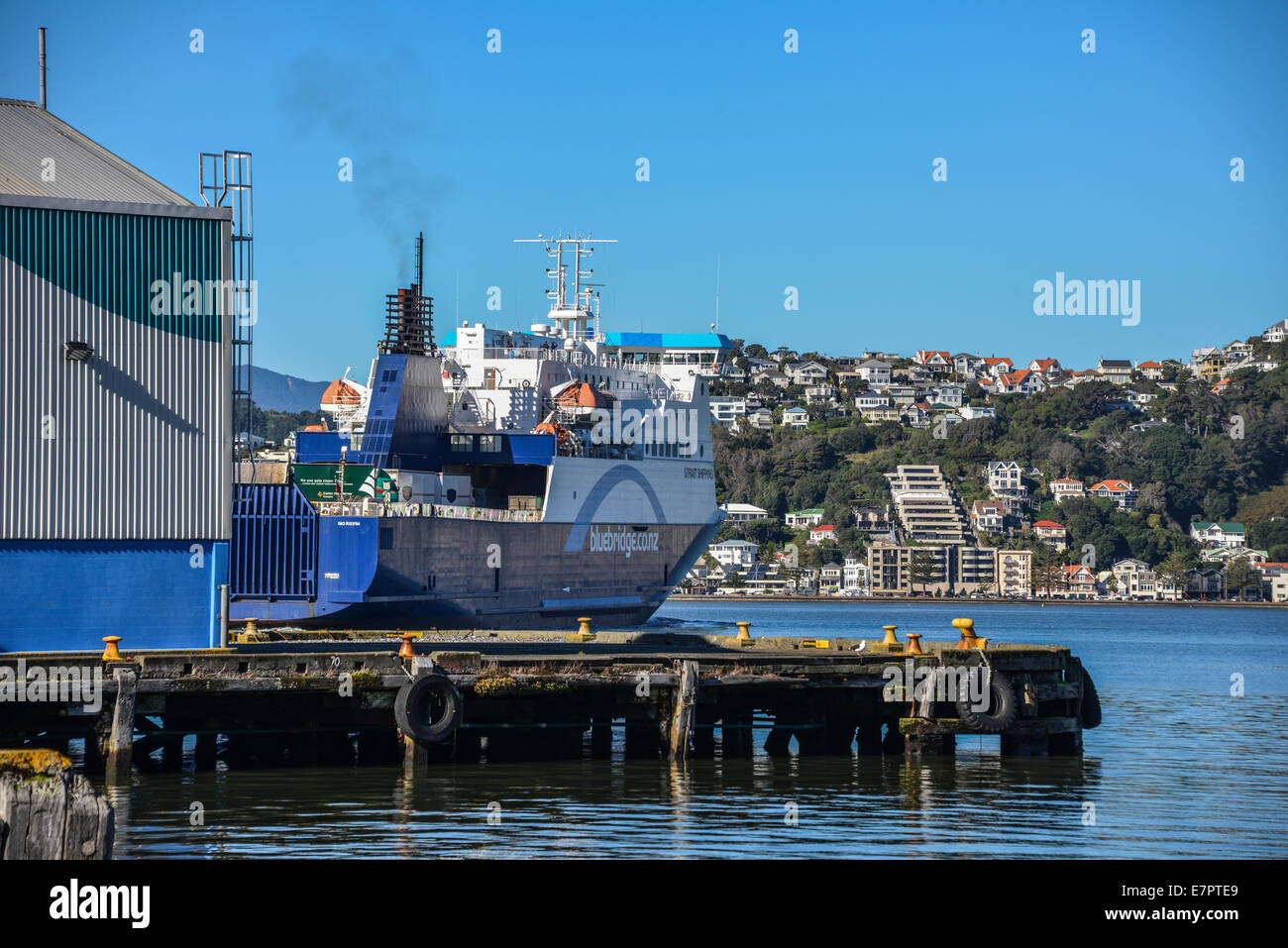 Wellington New Zealand picton ferry dock Stock Photo