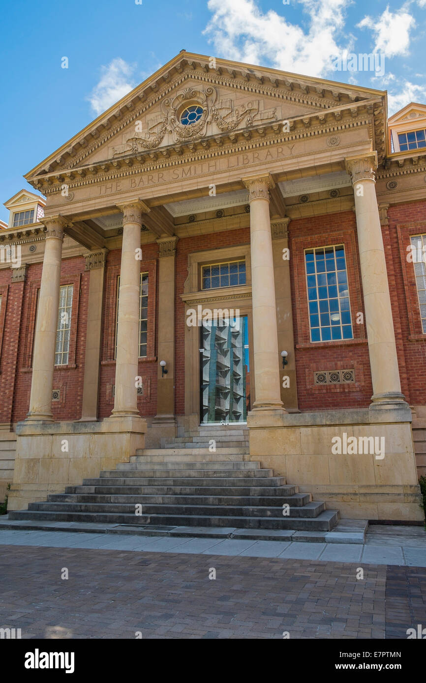 The University of Adelaide's Barr Smith Library, North Terrace campus in downtown Adelaide. Stock Photo