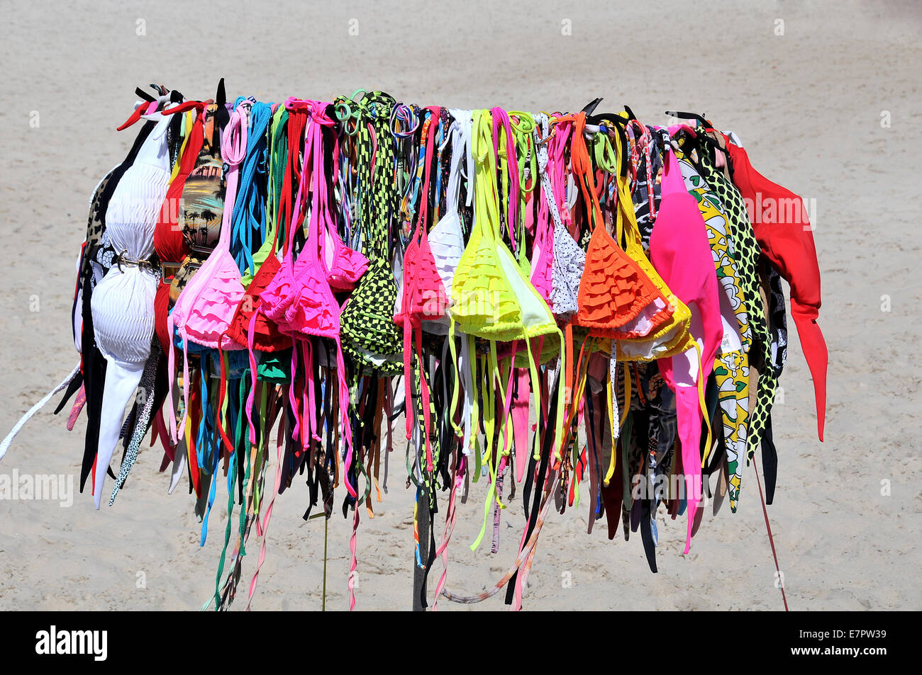 brazilian bikinis on Ipanema beach Rio de Janeiro Brazil Stock Photo