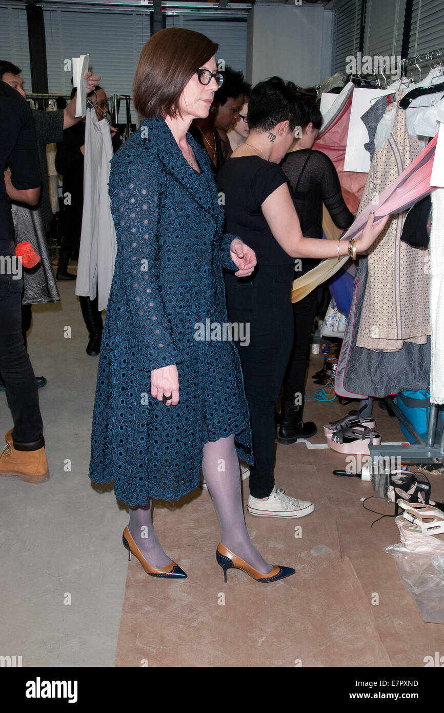 Isabel Toledo for Lane Bryant Fashion Show - Backstage  Featuring: Linda Heasley Where: Manhattan, New York, United States When: 20 Mar 2014 Stock Photo