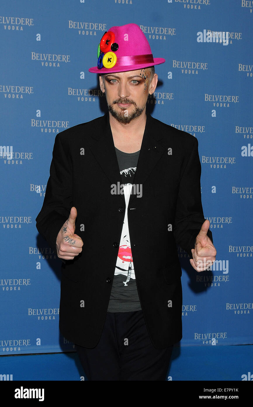 Boy George at Belvedere Vodka party photocall at Principe Pio train
