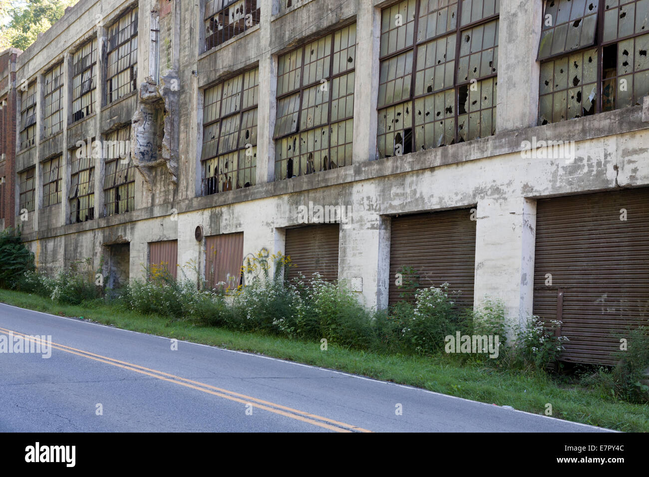 Wall of the Peters Cartridge Factory, historic structure nears Mills