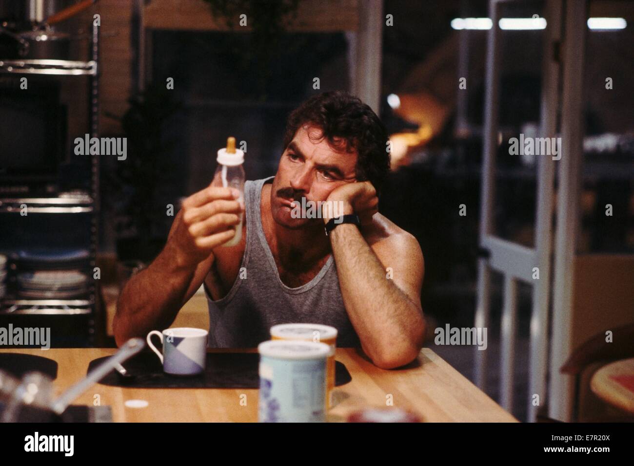 Tom Selleck at the annual LA Dodgers Celebrity Baseball game August 1981.  Credit: Ralph Dominguez/MediaPunch Stock Photo - Alamy