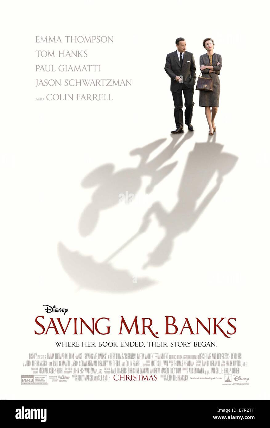 Saving Mr. Banks Year : 2013 USA / GB / Australie  Director : John Lee Hancock Tom Hanks, Emma Thompson Movie poster (USA) Stock Photo