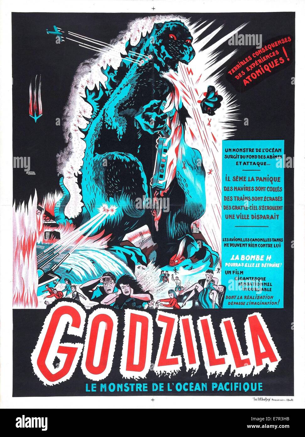 Godzilla movie poster hi-res stock photography and images - Alamy