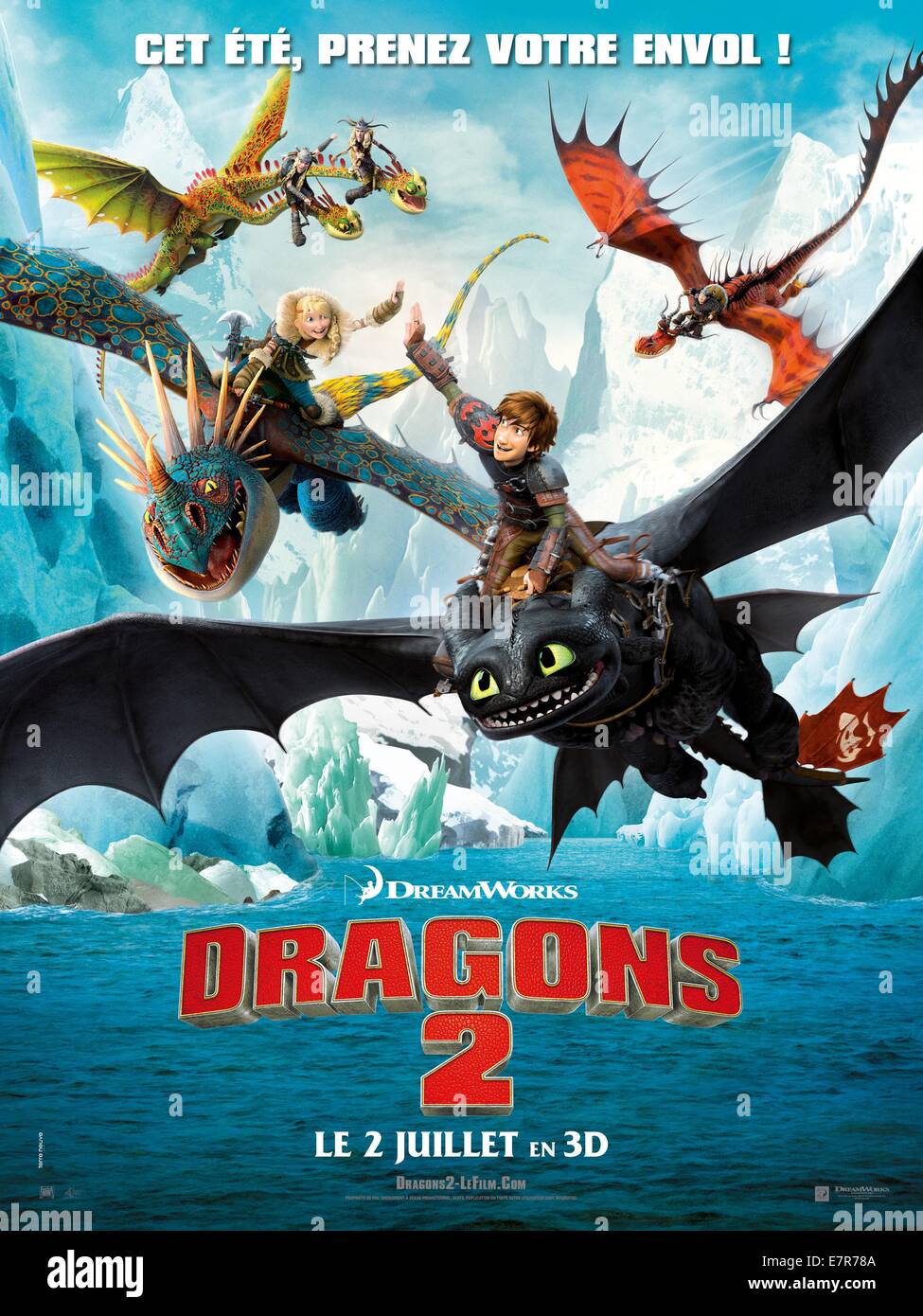 How to Train Your Dragon 2 Year : 2014 USA Director : Dean DeBlois Animation  Movie poster (Fr Stock Photo - Alamy