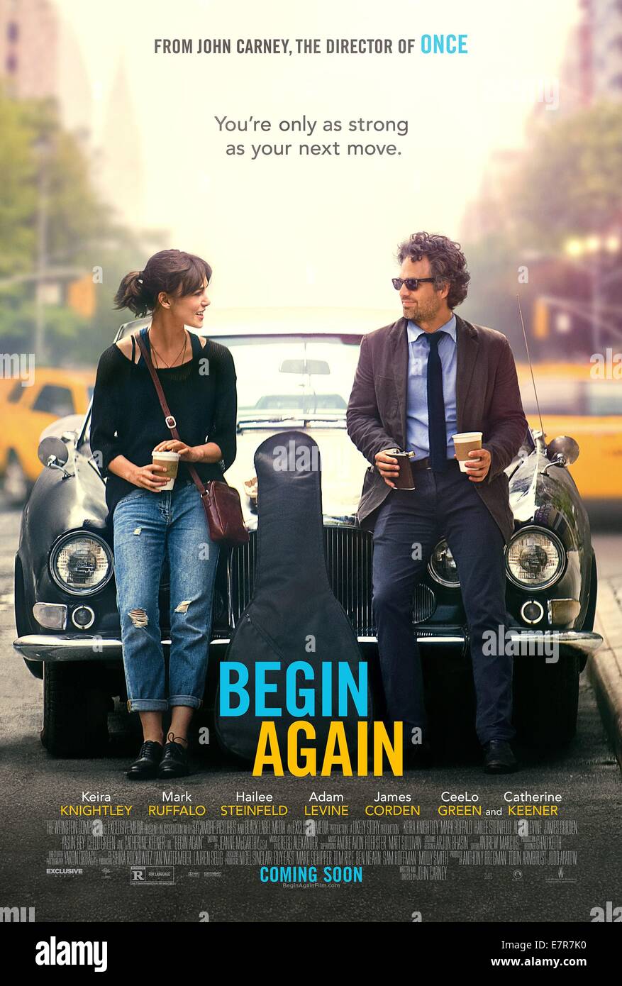 Begin Again Year : 2013 USA Director : John Carney Keira Knightley, Mark Ruffalo Movie poster (USA) Stock Photo