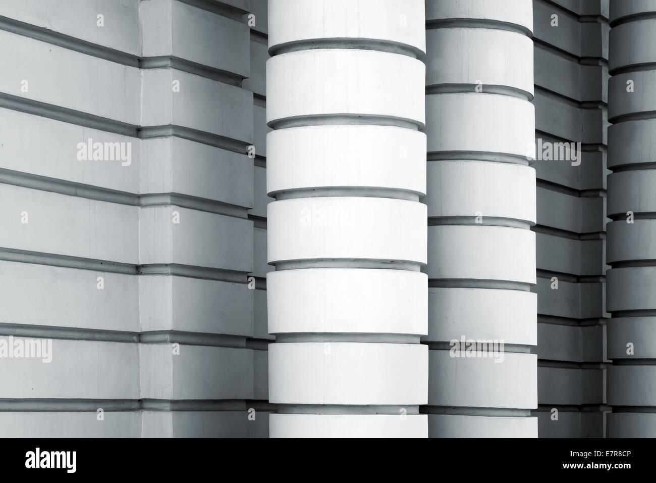 White columns and walls, abstract architecture Stock Photo