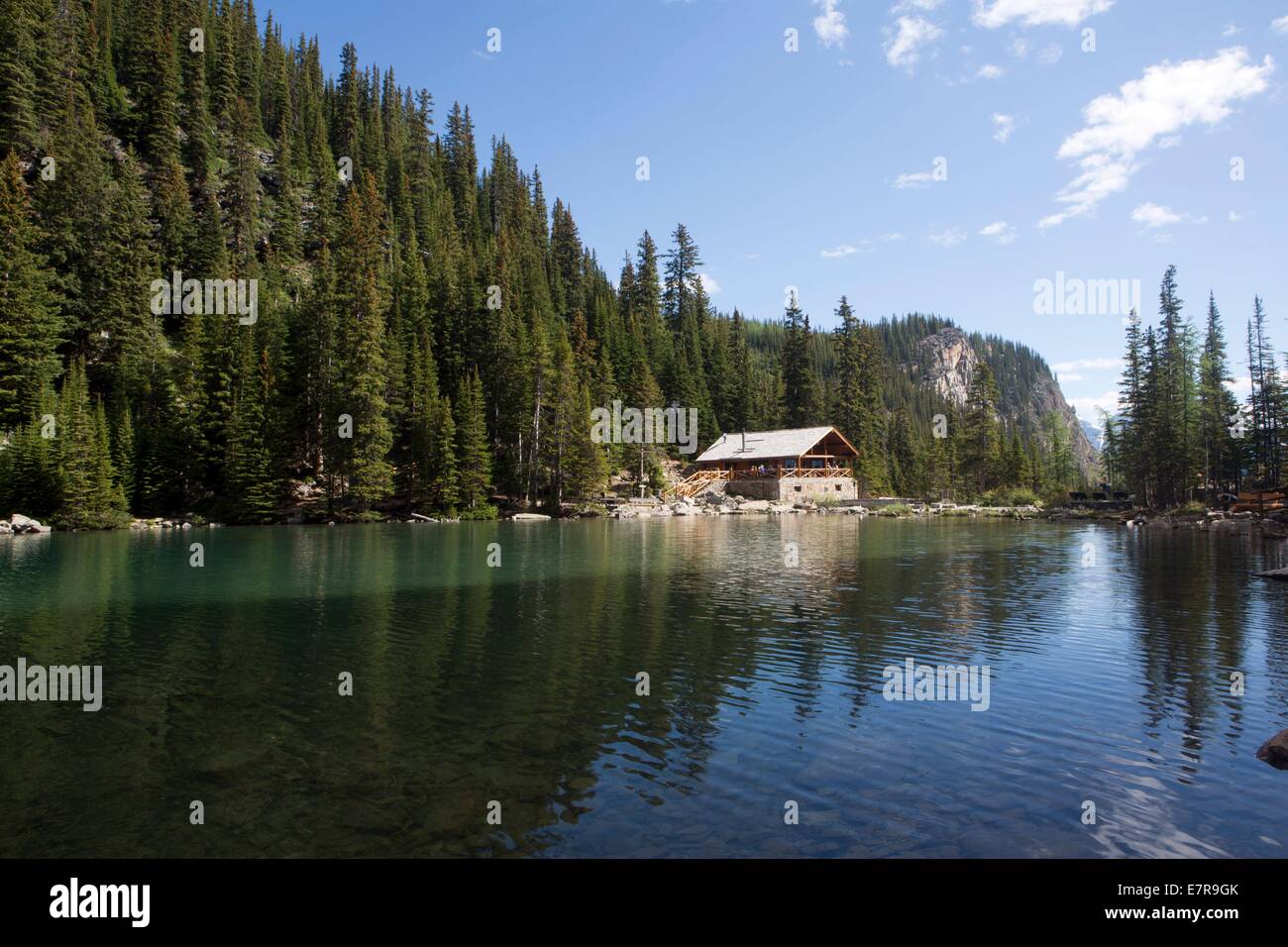 tea house at lake agnes near Lake Louise, Canada Stock Photo Alamy