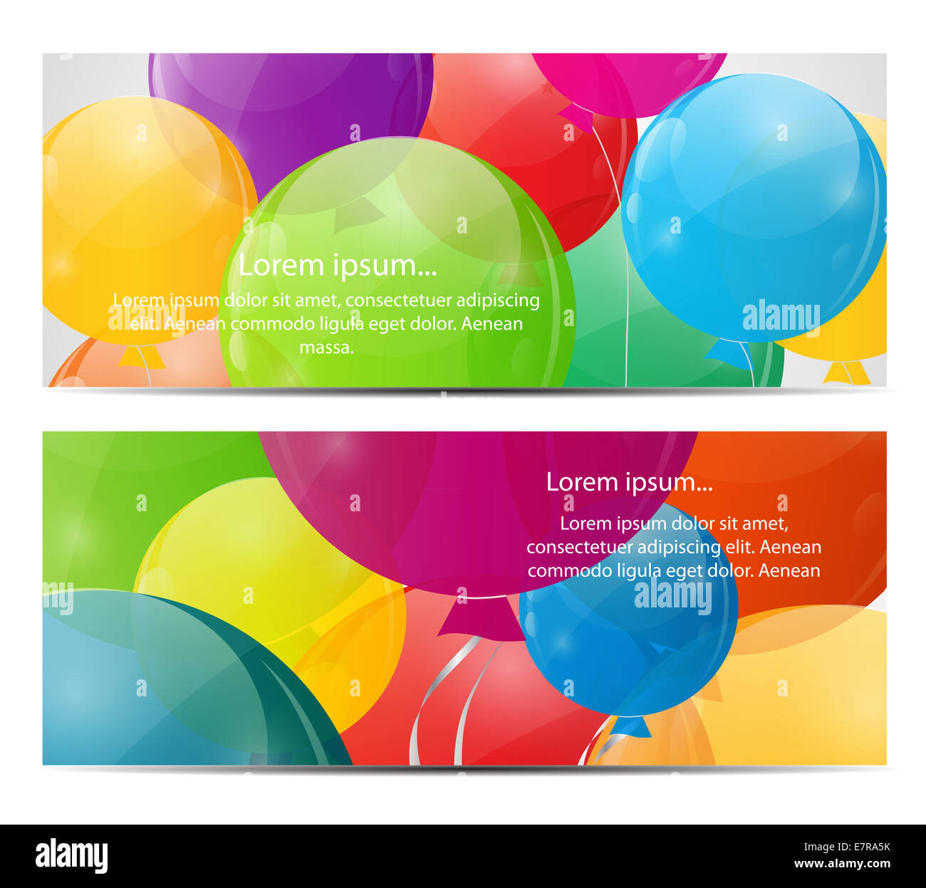 Color Glossy Balloons Background Vector Illustration Stock Photo - Alamy
