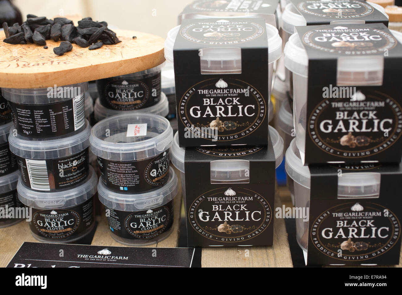 Black Garlic On Sale At The Isle Of Wight Garlic Festival Newchurch Stock Photo Alamy