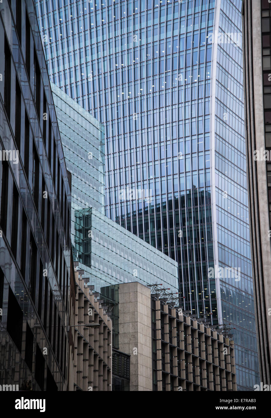 City of London, September 2014: The Walkie-talkie building, 20 Fenchurch Street Stock Photo