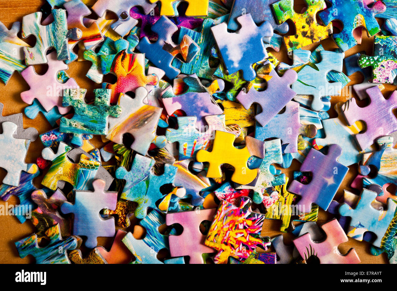 jigsaw puzzle pieces Stock Photo