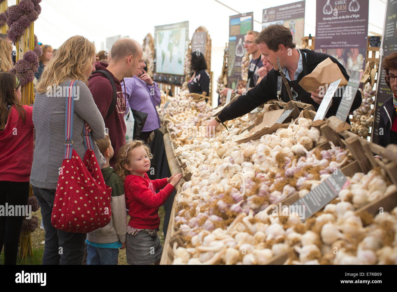 'The Garlic Farm' marquee at The Isle of Wight Garlic Festival