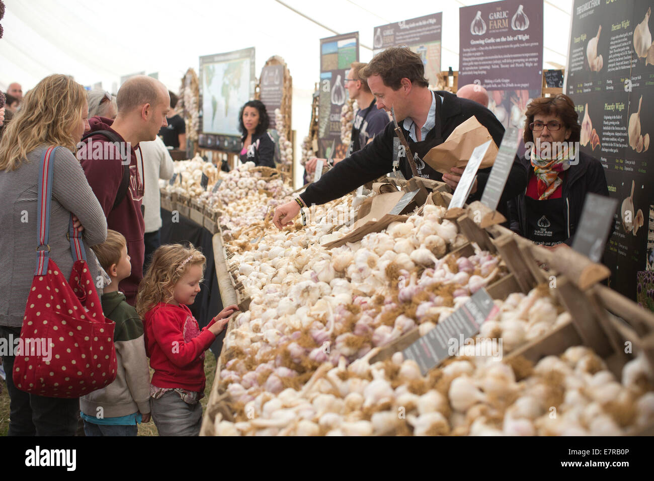 'The Garlic Farm' marquee at The Isle of Wight Garlic Festival
