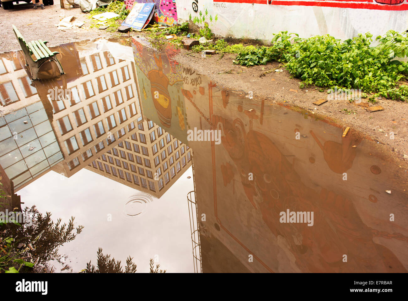 Gangeviertel, a collection of alleys of alternative lifestylers and art. Stock Photo