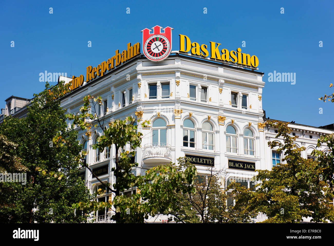 Casino in Hamburg's Reeperbahn district. Stock Photo
