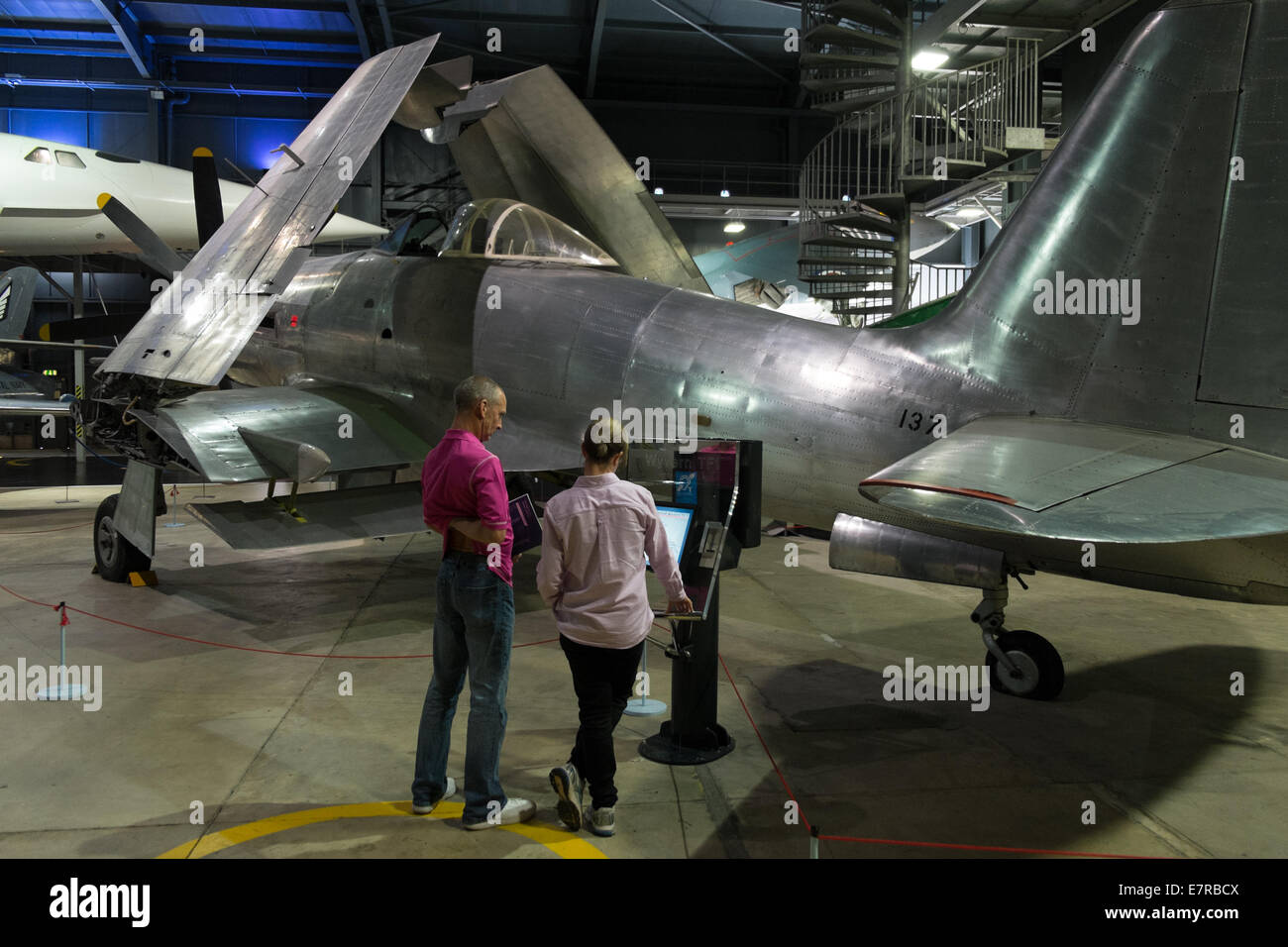 BAC Concorde 002 inside halls of Royal Navy Fleet Air Arm Museum ...