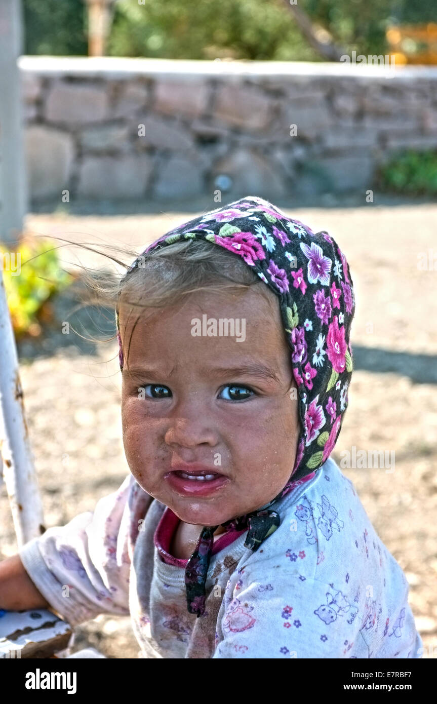 Portrait of a village baby girl Stock Photo