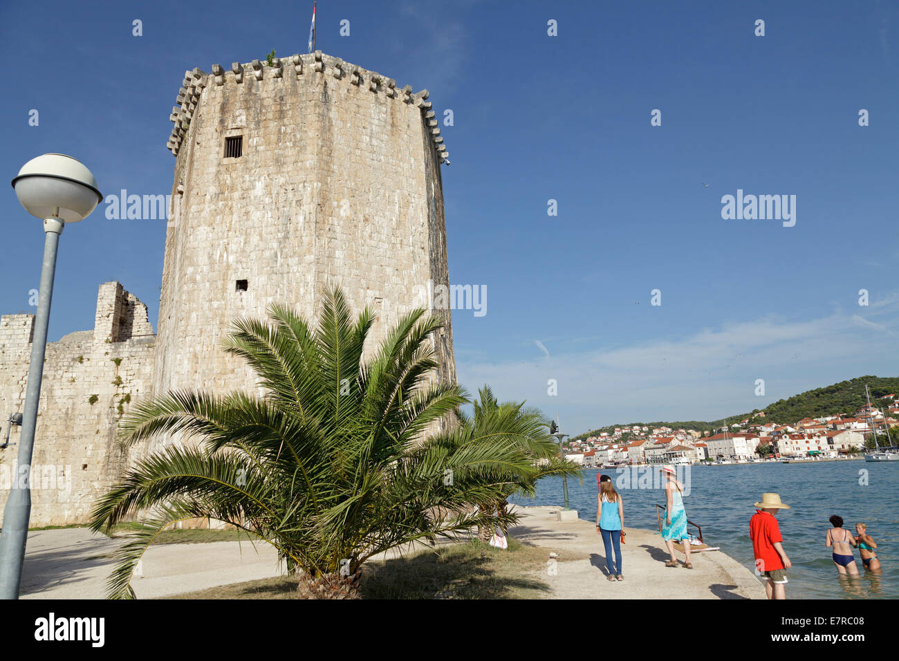 Kamerlengo Fortress, seafront, Trogir, Dalmatia, Croatia Stock Photo