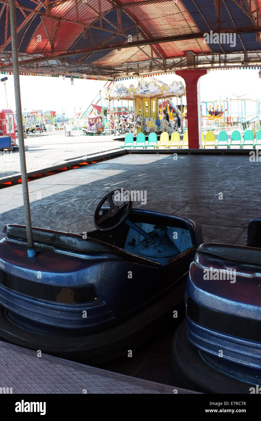 Dodgem cars parked Stock Photo Alamy