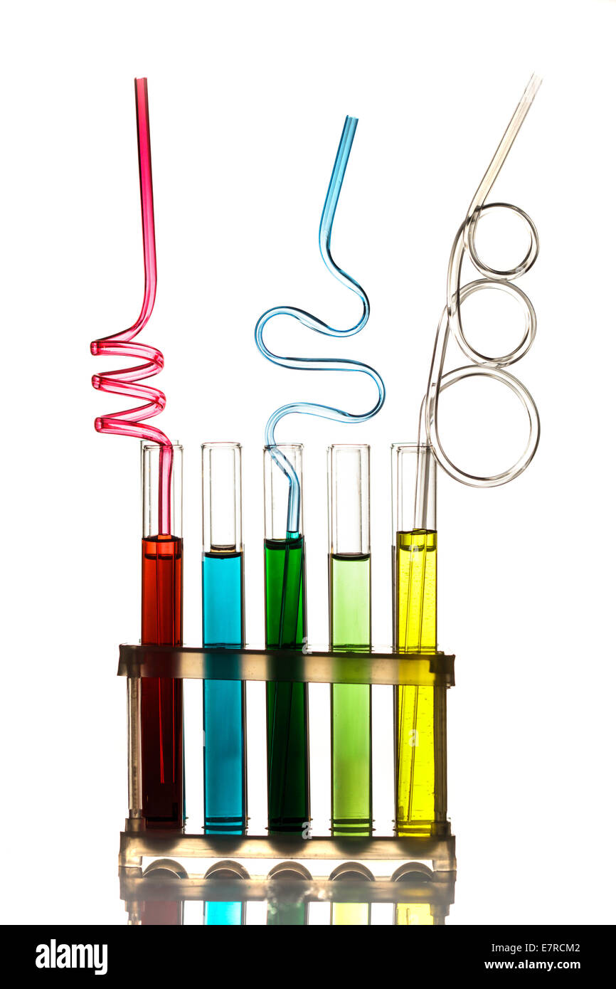 Cocktails in test tubes creative alcohol bar drinks Stock Photo Alamy