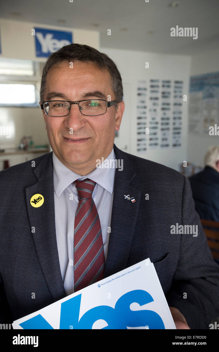 French-born Christian Allard, a member of the Scottish parliament for the country's North East region, pictured at a pro-indepen Stock Photo