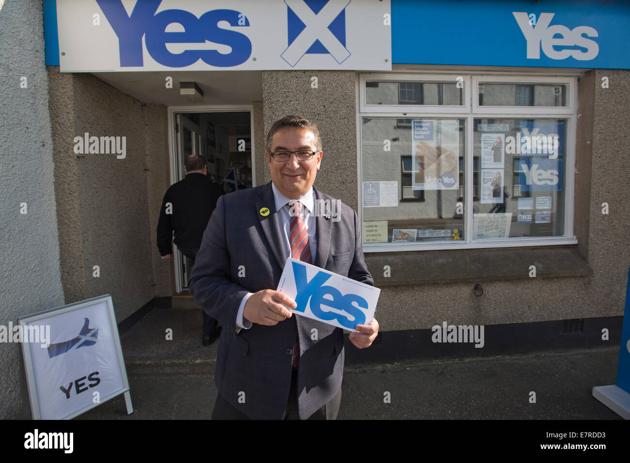 French-born Christian Allard, a member of the Scottish parliament for the country's North East region, pictured at a pro-indepen Stock Photo