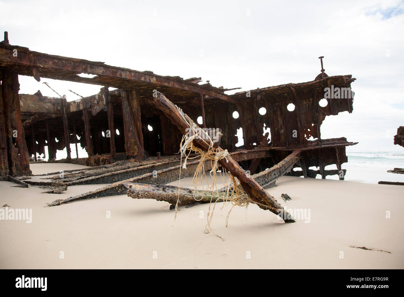 The Maheno shipwreck, Fraser Island, Queensland, Australia Stock Photo