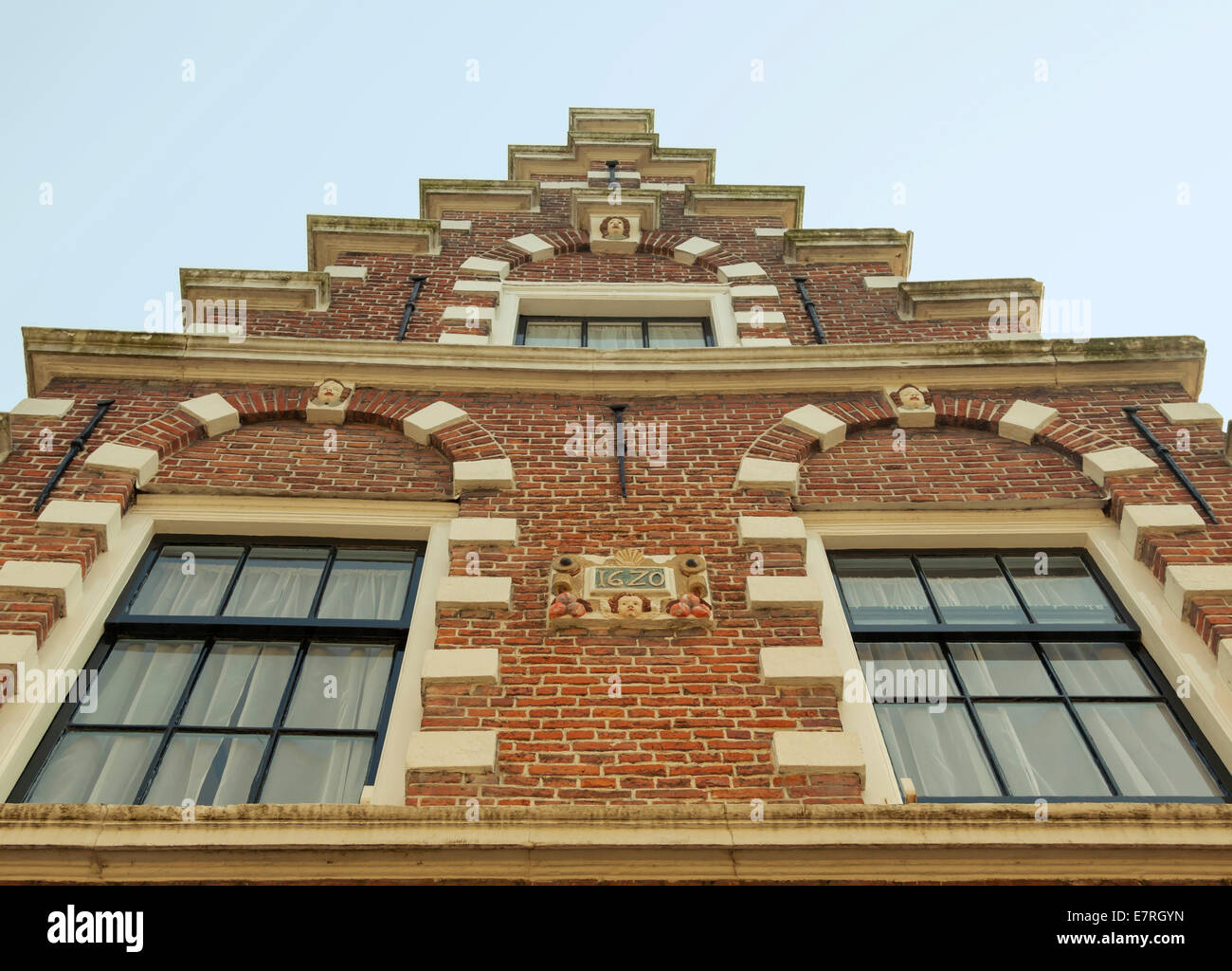 Typically Dutch gabled architecture in the historic city of ...