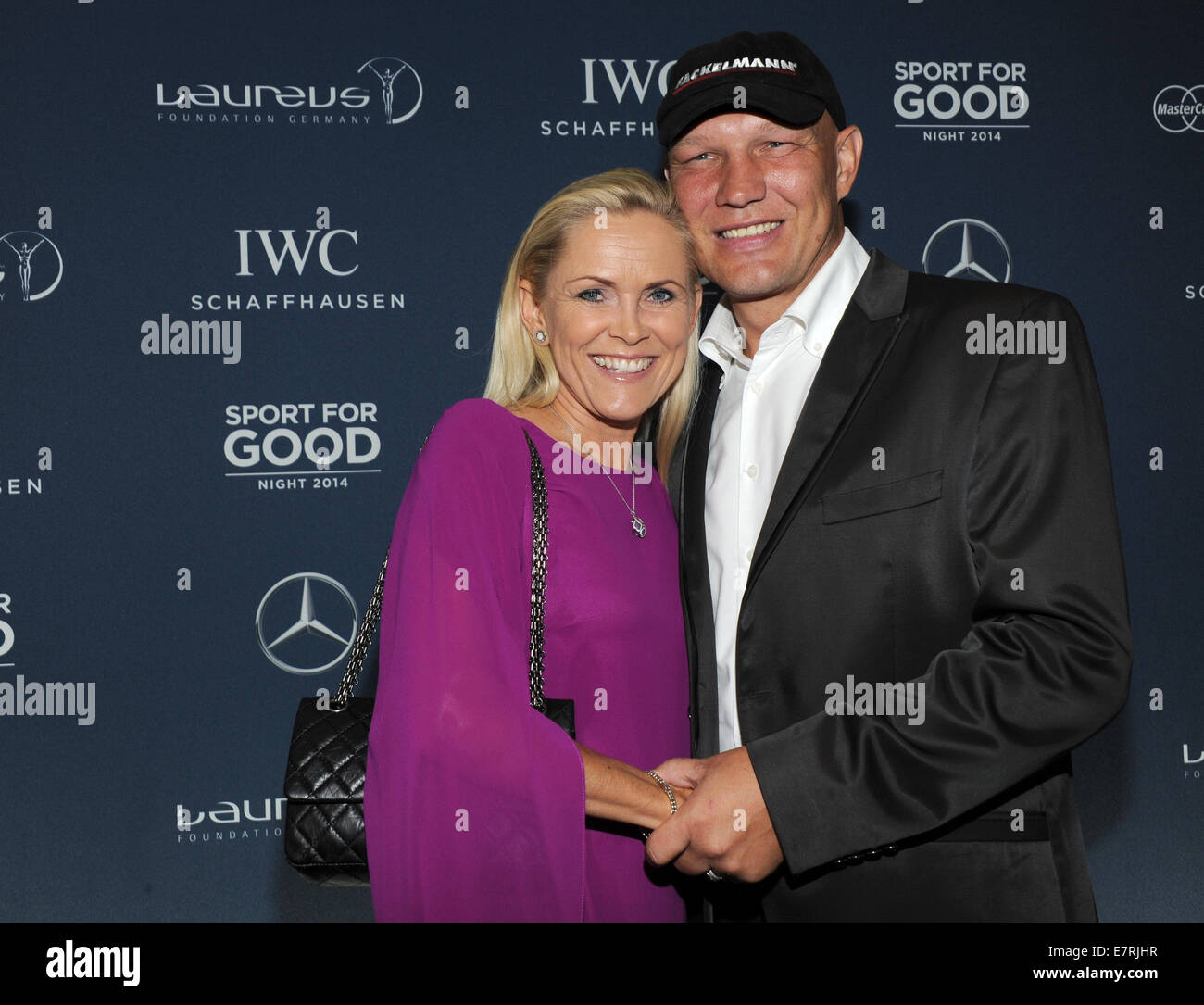 Former boxing pro Axel Schulz (R) and his wife Patricia arrive for the ...