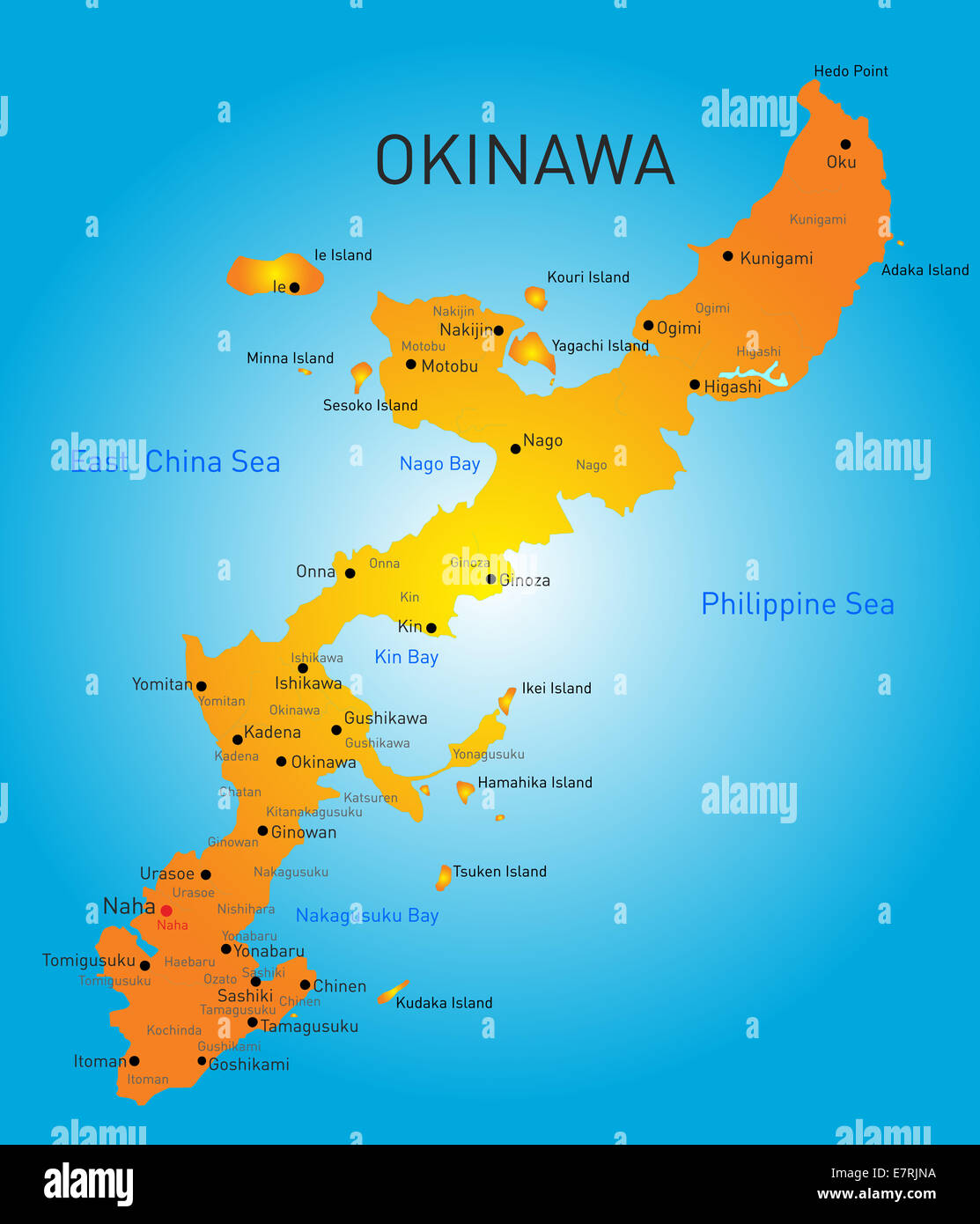 okinawa map Stock Photo - Alamy