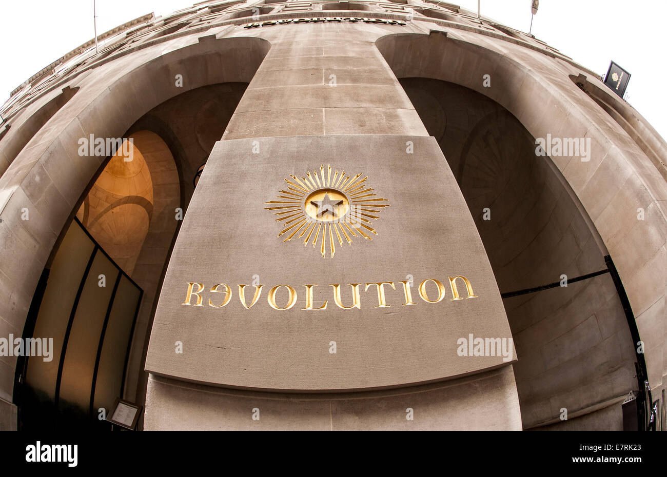 Entrance to Revolution in Leadenhall Street, London Stock Photo