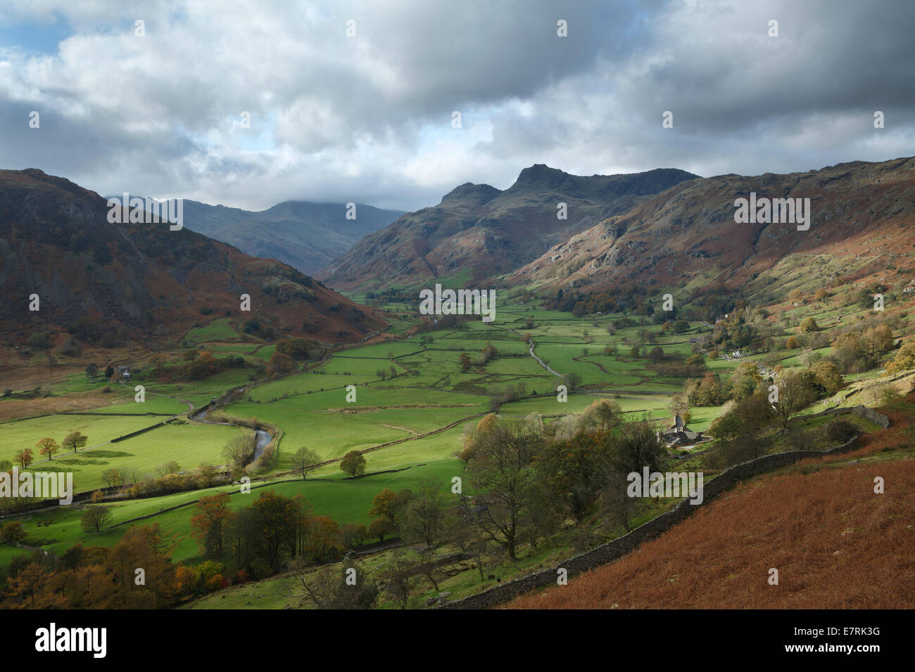 Great Langdale Valley, Lake District, Cumbria, UK Stock Photo