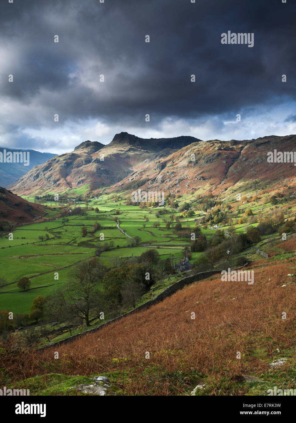 Great Langdale Valley, Lake District, Cumbria, UK Stock Photo