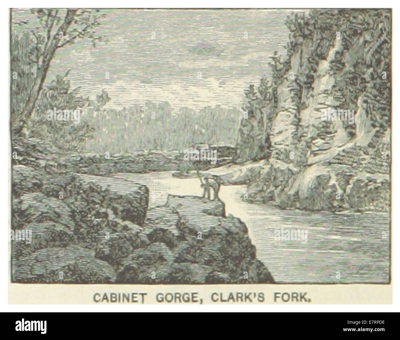 US-ID(1891) p196 CABINET GORGE, CLARK'S FORK Stock Photo