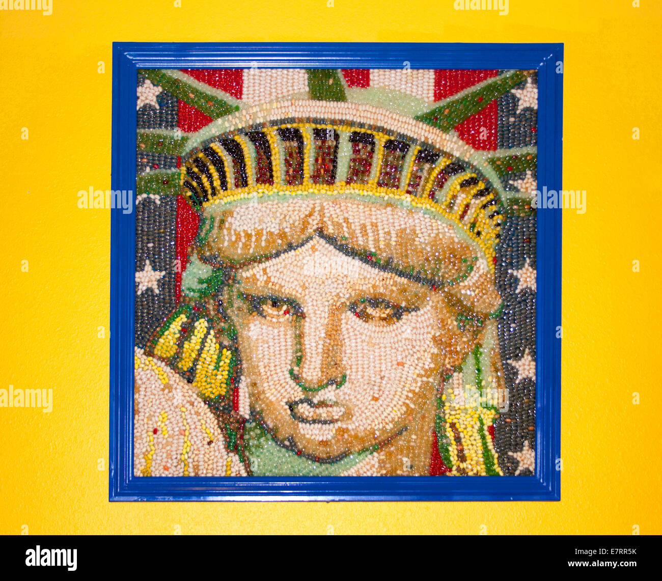 Statue of Liberty portrait at the Jelly Belly Factory Museum in Fairfield California Stock Photo