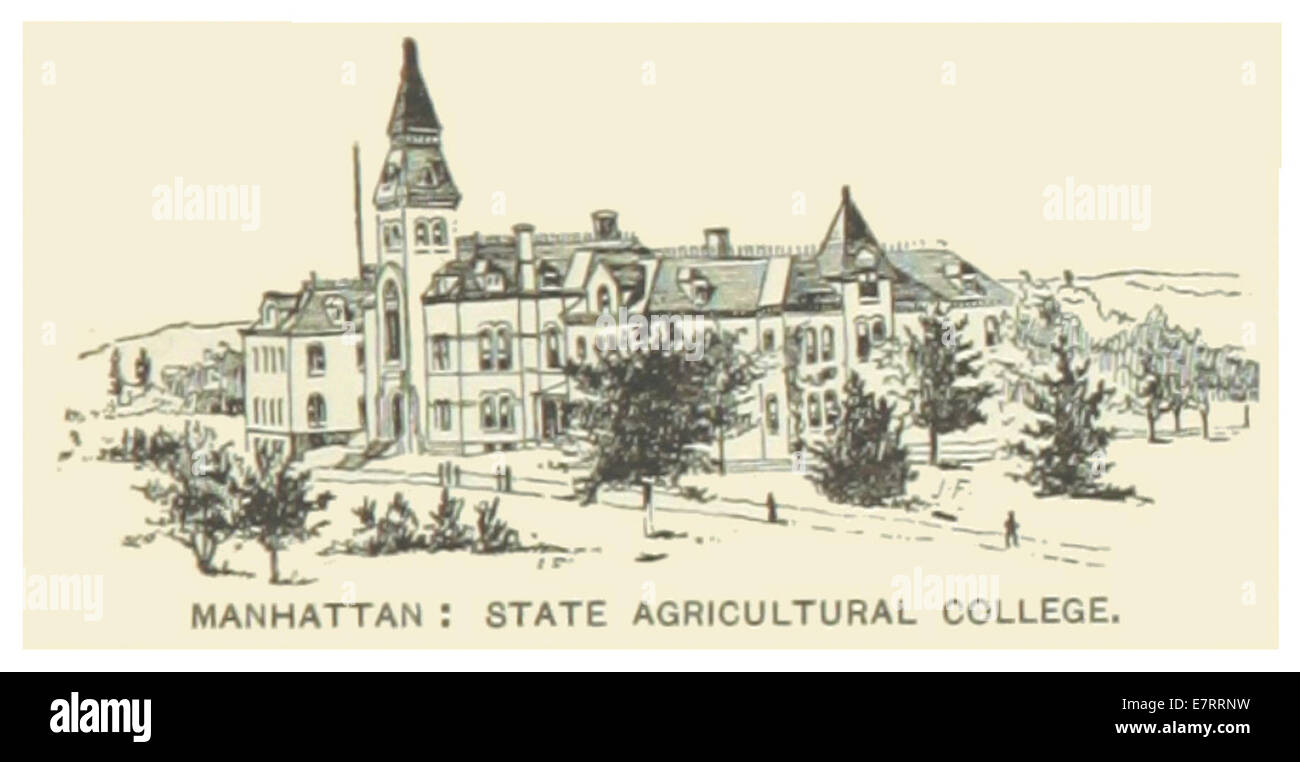 US-KS(1891) p269 MANHATTAN, STATE AGRICULTURAL COLLEGE Stock Photo