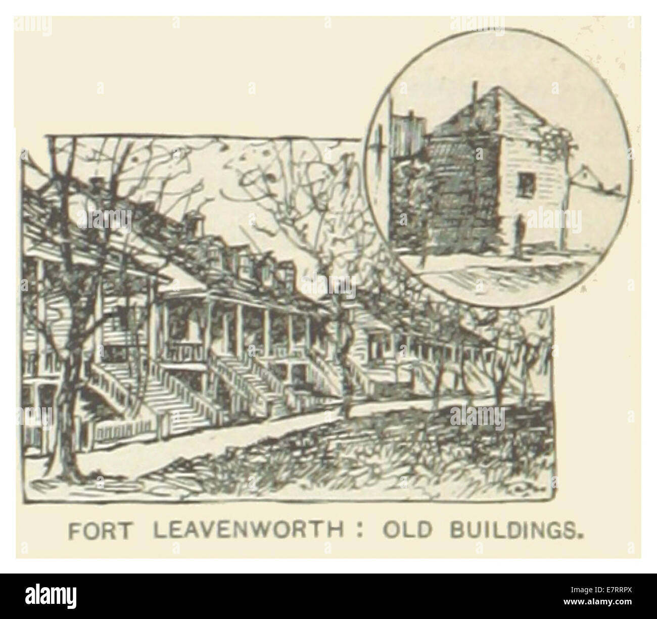 Us ks 1891 p272 fort leavenworth hires stock photography and images