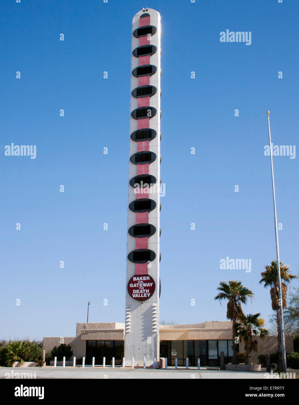 Worlds Largest Thermometer in Bakersfield California Stock Photo